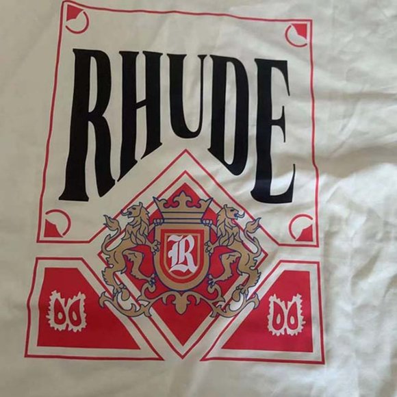 Rhude Fashion Graphic Logo Cream Short Sleeve - Picture 7 of 9